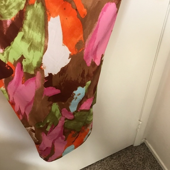 3/$15 The curve by Judani colorful watercolor assymetric maxi one shoulder dress - Picture 6 of 10